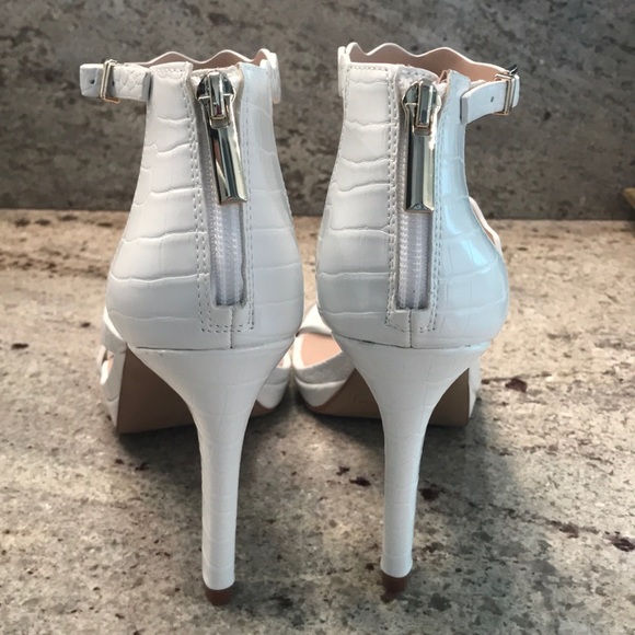 White Strappy Heels - Picture 4 of 6